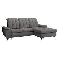 ECKSOFA Crystal, Seite: Rechts - Schwarz/Grau, Holz/Textil (260/182cm) - MIRJAN24