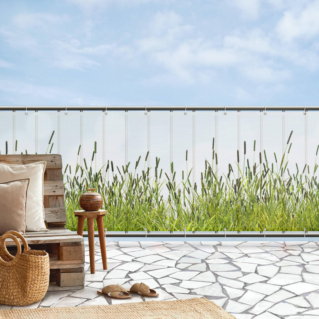 Thumbnail - Bilderwelten Balkon, Grün, Kunststoff, Baum/Pflanze/Natur, Rechteckig, 700x75 cm, Sonnen- & Sichtschutz, Sichtschutz Gar...