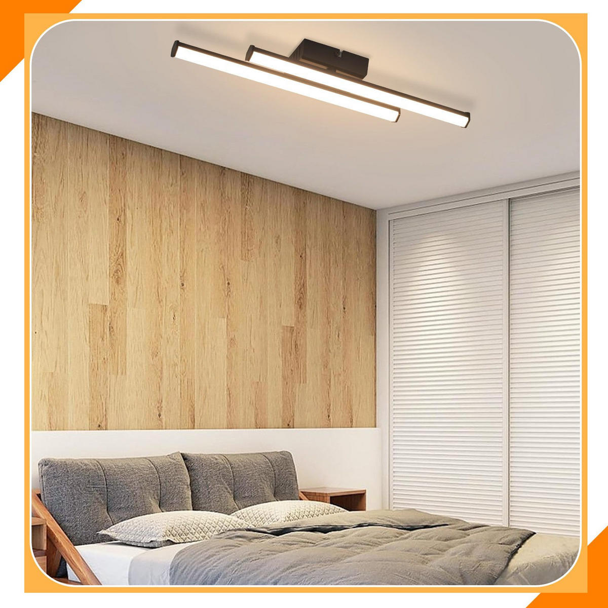 LED WANDLEUCHTE Nasseri - Schwarz, Metall (44/5.5/10cm) - Nettlife