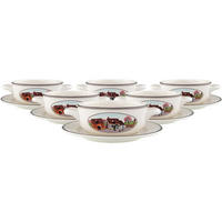 SUPPENTASSEN MIT UNTERTASSEN Design Naif bunt 450 ml 6er Set - Multicolor, Keramik (18.7cm) - Villeroy & Boch