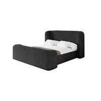 POLSTERBETT mit Bettkasten, Fußteil und Lattenrost, Boxbett ohne Matratze - ESTI-Z 160x200 Schwarz - Schwarz, Holzwerkstoff/Textil (160/200cm) - ALTDECOR