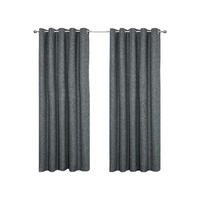 VERDUNKELUNGSVORHÄNGE Bouclé-Stil mit Thermo-Funktion, Ösen 117/137 cm - Dunkelgrau, Textil (117/137cm) - Homescapes