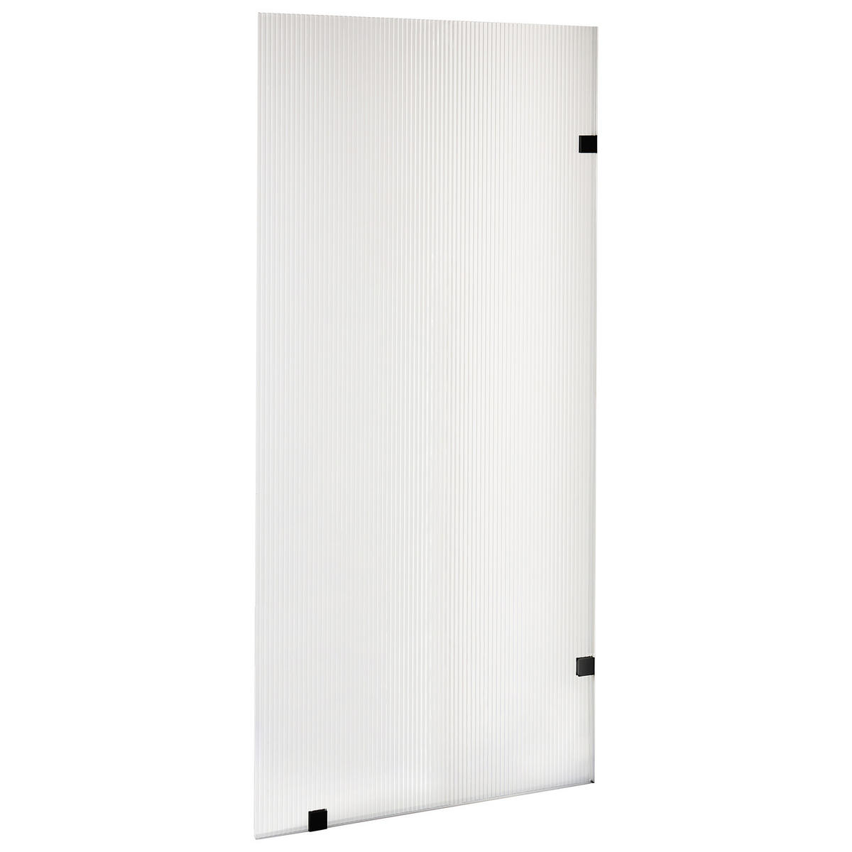 SPRCHOVÁ ZÁSTĚNA 90/195 cm Průhledná Mahuida - černá/průhledná, sklo (90/195cm) - Beliani