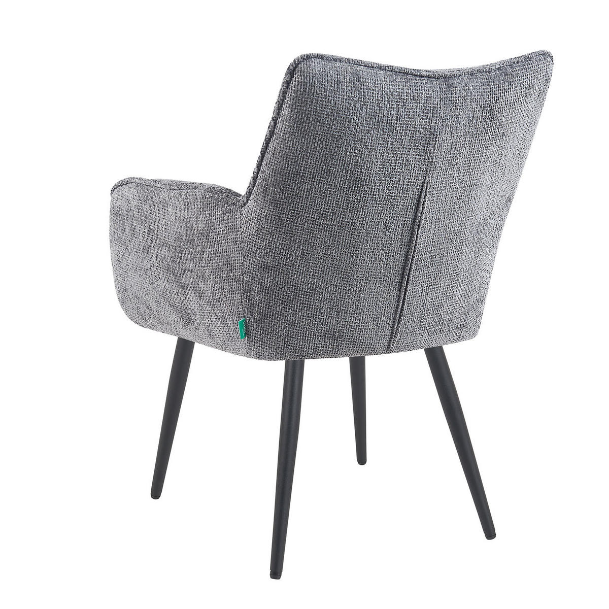 ESSZIMMERSTUHL Mika-Miro - Schwarz/Grau, Textil/Metall (59/84/66cm) - DUBI Möbel