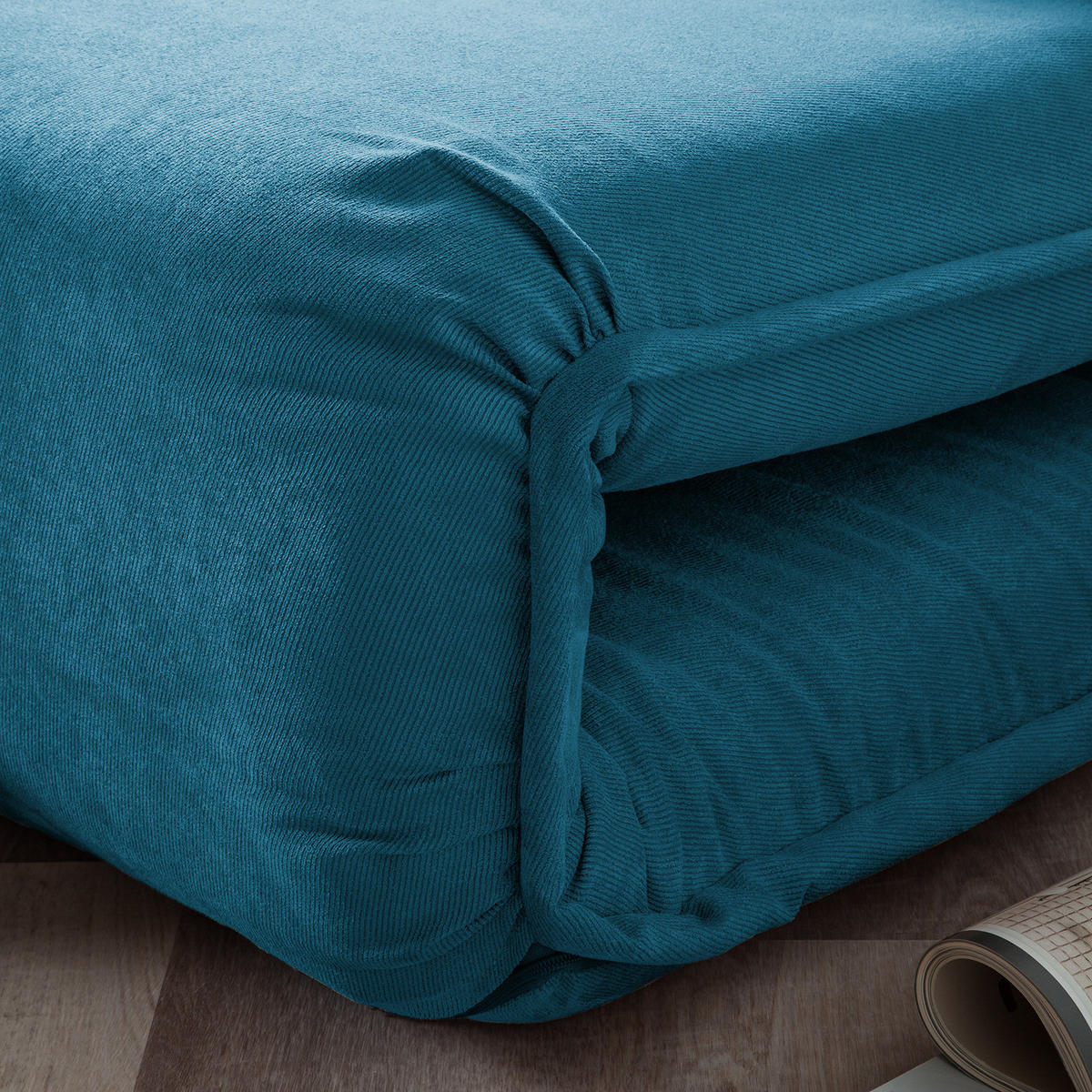 SCHLAFSESSEL - Blau/Schwarz, Textil/Metall (100/64/73cm) - home24