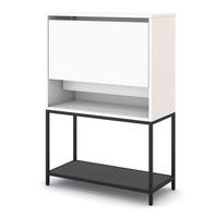 SEKRETÄR Cubas Basic Schwarz Signalweiß - Schwarz/Weiß, Holz/Metall (36/80/115.6cm) - ASSMANN