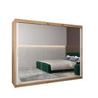 SCHWEBETÜRENSCHRANK 200/250/62 2-türig - Silberfarben/Eiche Artisan, Holz/Kunststoff (250/200/62cm) - Abiks Möbel