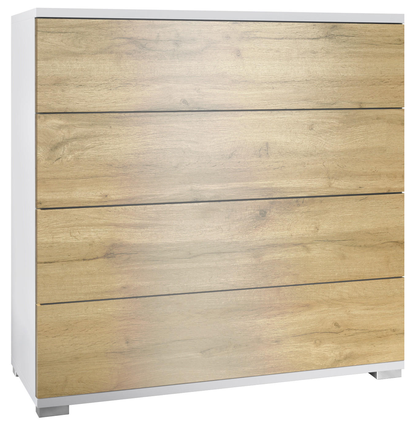 KOMMODE Pavos Eiche Evoke - Eiche San Remo, Holzwerkstoff (76/76/35cm) - Vladon