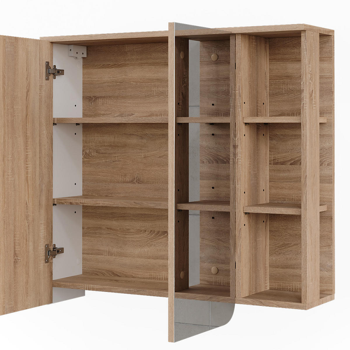 ZRCADLOVÁ SKŘÍŇKA Karen Sonoma/bílá - bílá/Sonoma dub, kompozitní dřevo (80/75/20cm) - Vicco