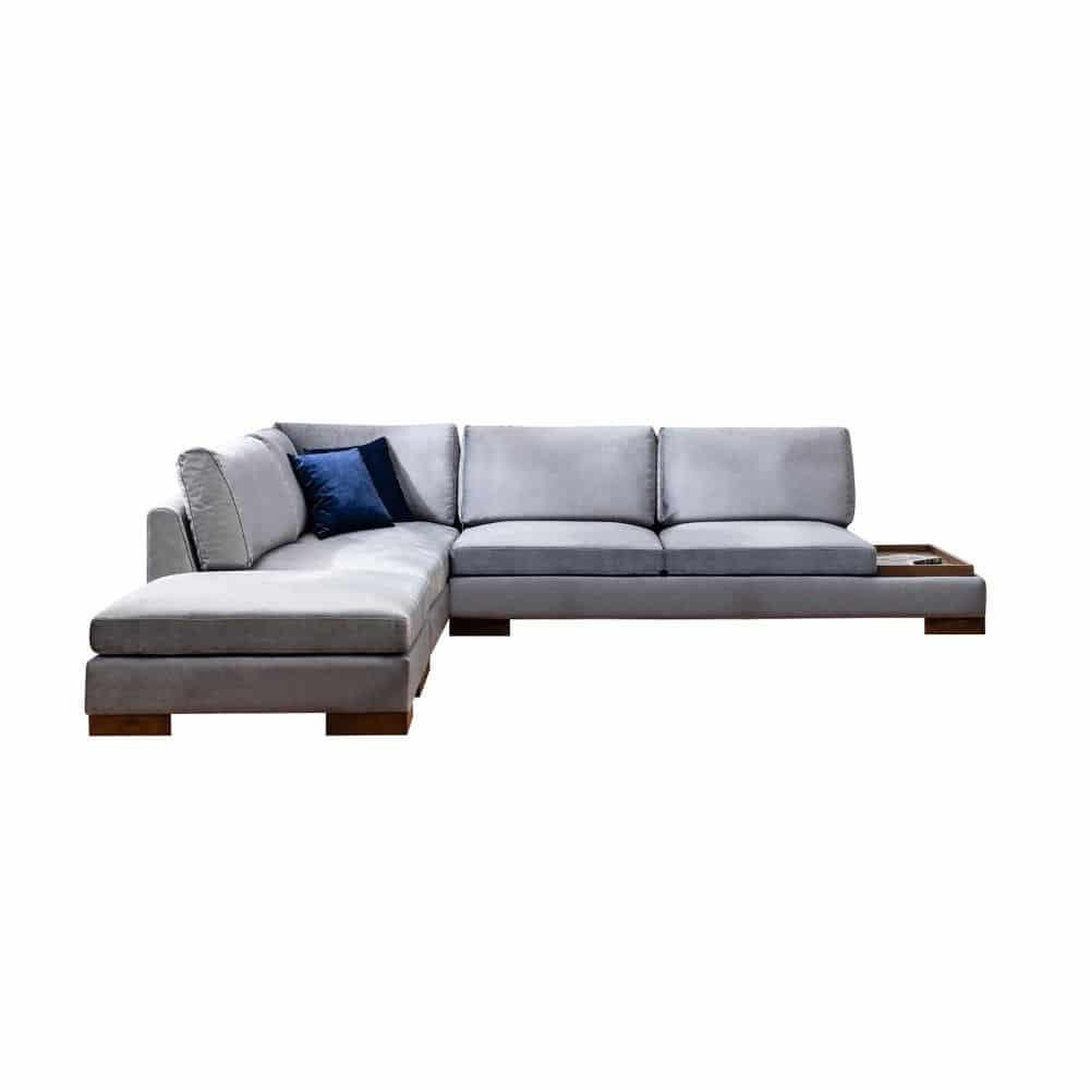 myHomelando Ecksofa Dunkelgrau 313x193 cm