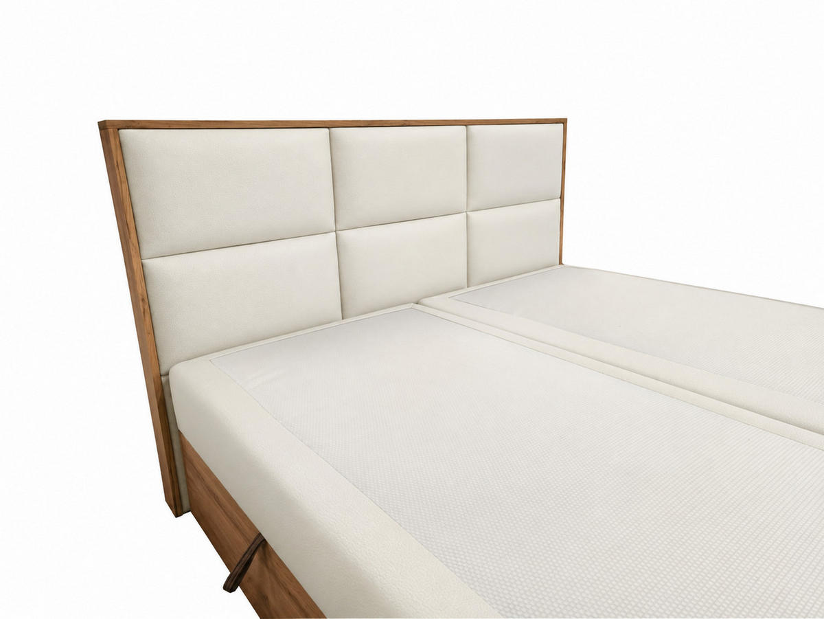 BOXSPRINGBETT Loly 140x200 cm H4 Taschenfederkern Weiß - Weiß, Textil (140/200cm) - KS Home Concept
