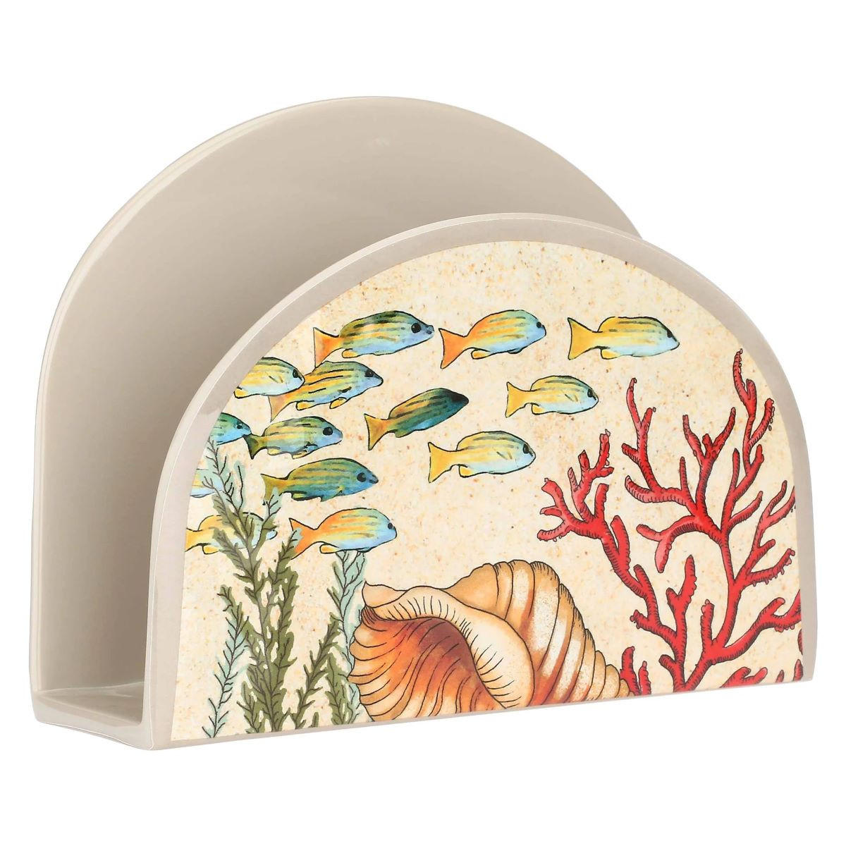 SERVIETTENHALTER 15,6 x 4 x 12 cm Sea Life - Multicolor, Kunststoff (4/15cm) - Rose & Tulipani