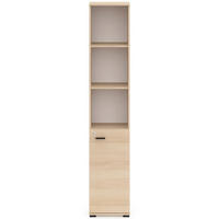 REGÁL Odelis, dub, 39 cm - černá/béžová, kompozitní dřevo/plast (39/203/33.7cm) - Selsey