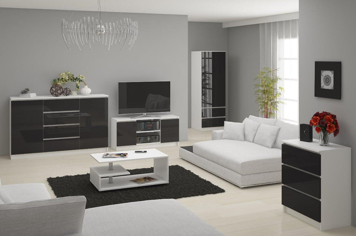 KOMODA - bílá, kompozitní dřevo (138/99/40cm) - RAUMHIRSCH FURNITURE