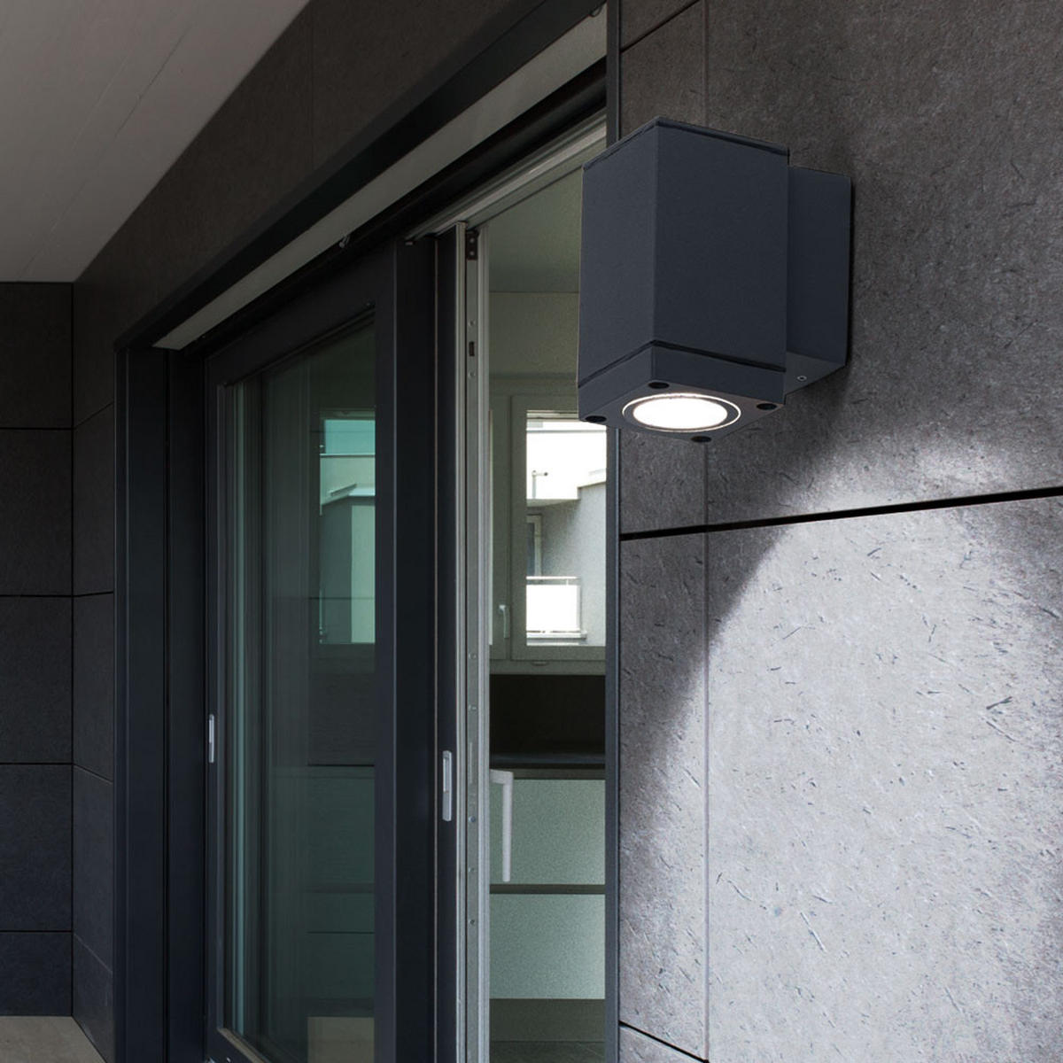 LED WANDLAMPE Aluminium Grau Modern - Grau, Metall (6.3/9.9/11.2cm)