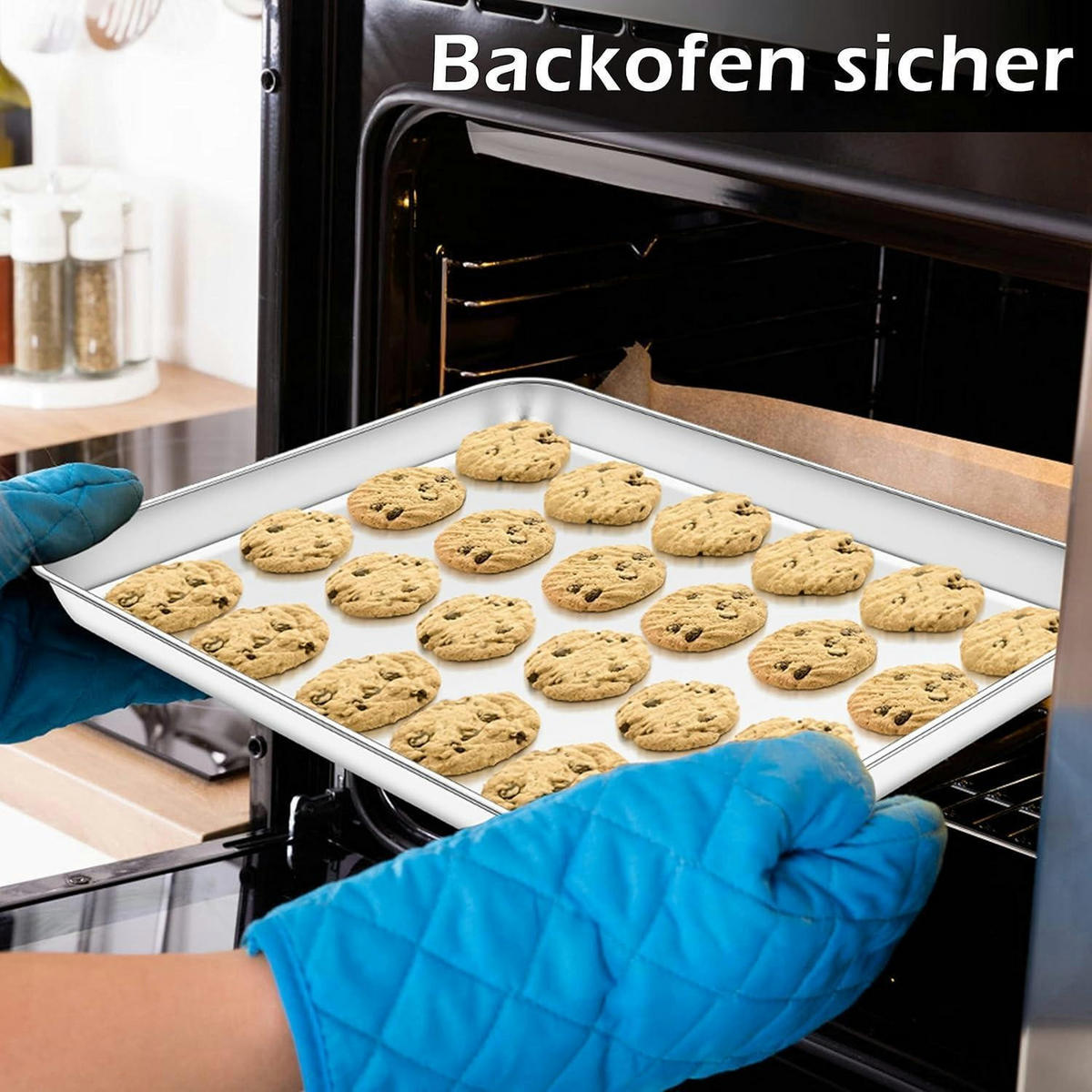 BACKBLECH 2-teiliges Set Edelstahl 40 x 30 x 2,5 cm - Silberfarben, Metall (30/2/40cm)