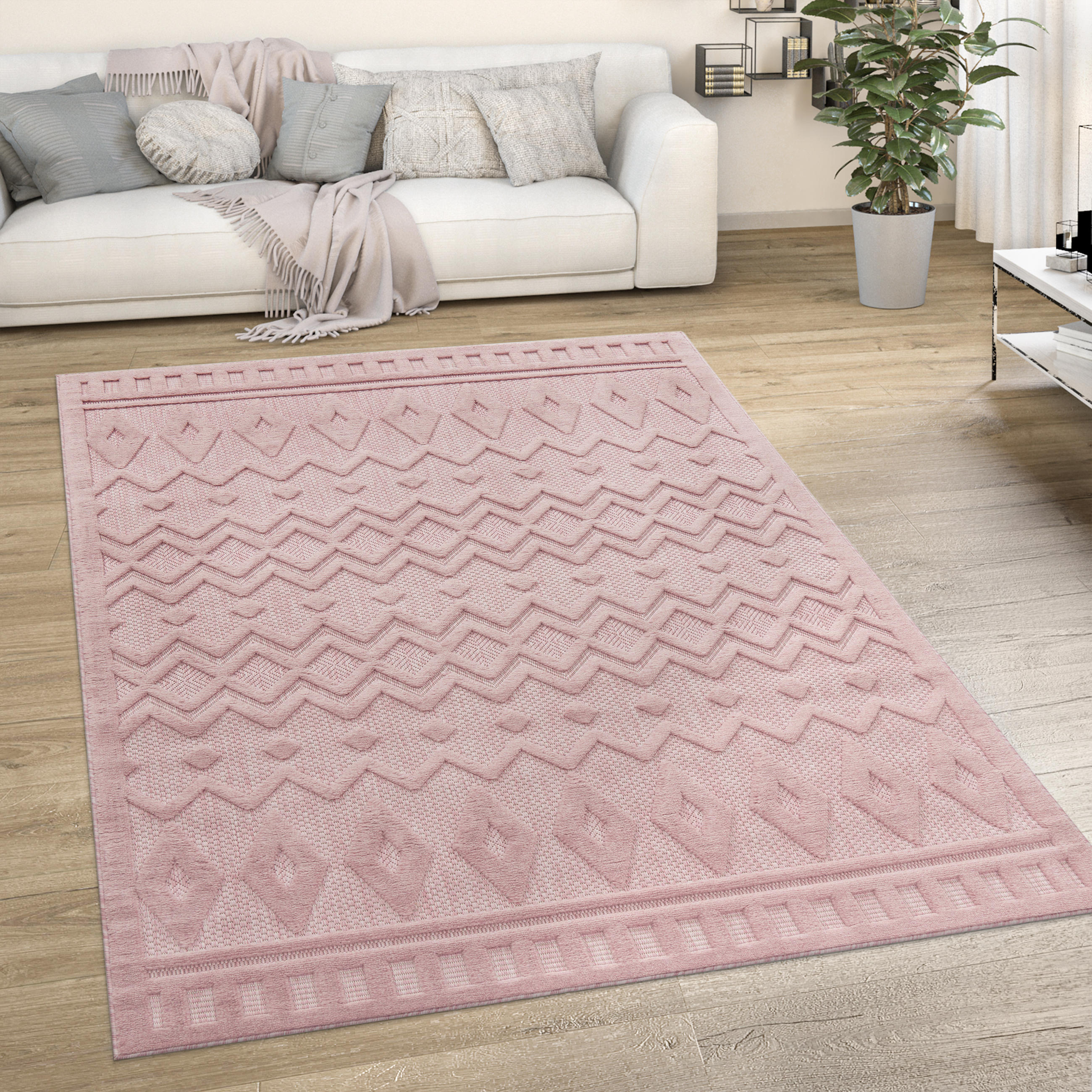 OUTDOORTEPPICH 80/150 cm Livorno 671 - Pink, Textil (80/150cm) - Paco Home