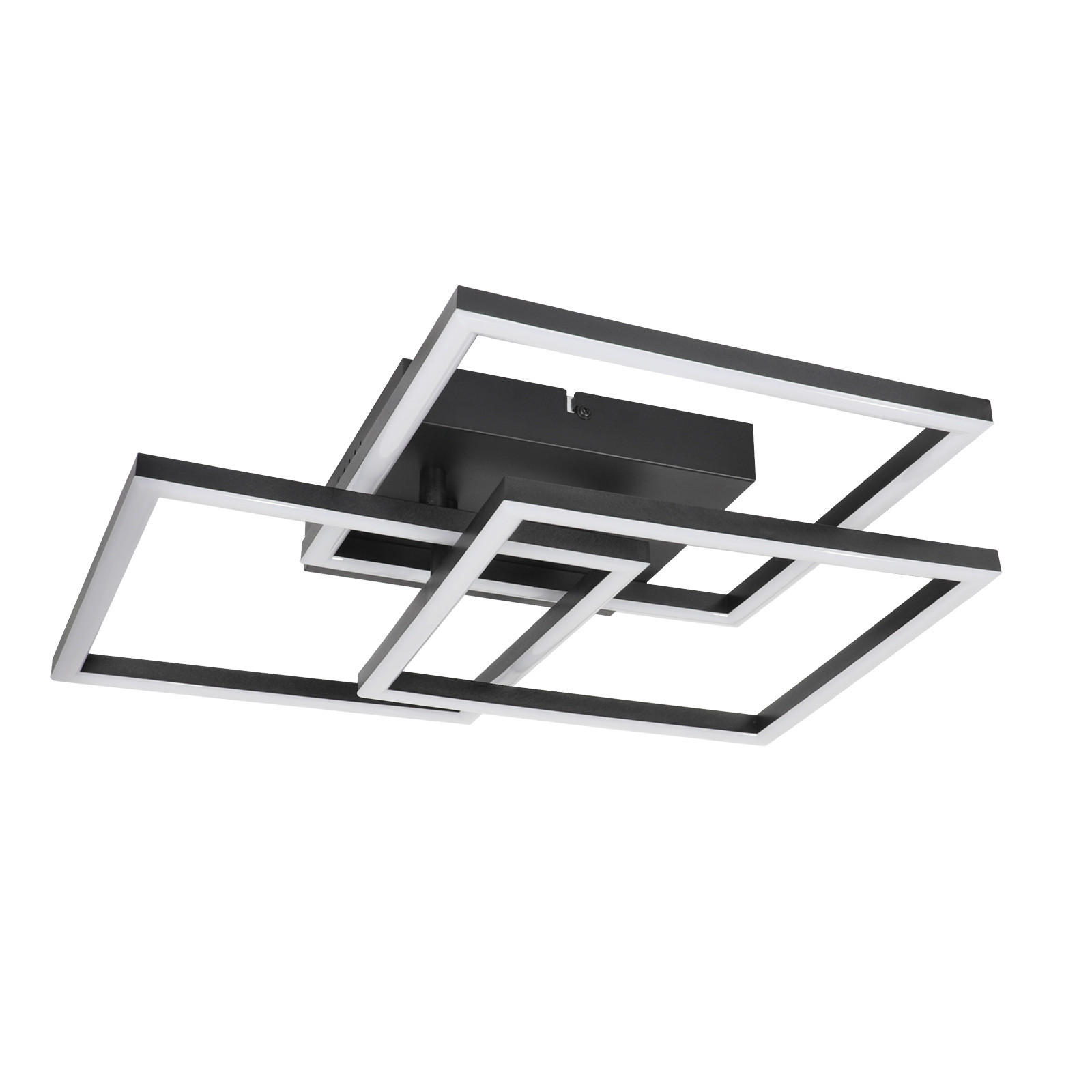 LED DECKENLEUCHTE Lysven 40/40/8.7 cm - Schwarz, Kunststoff (40/40/8.7cm) - ZMH