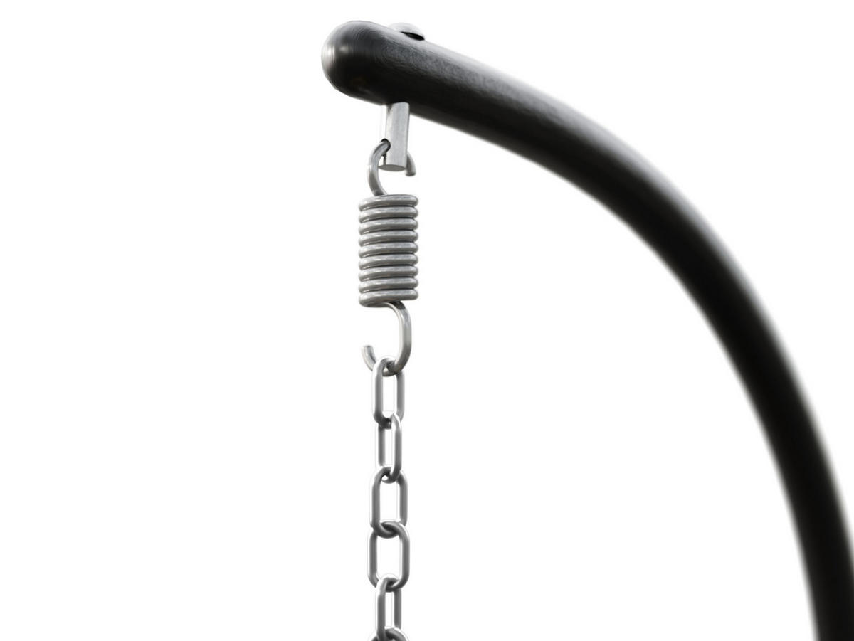 HÄNGESESSEL Fogo - Grau, Metall (90/195/95cm) - MIRJAN24