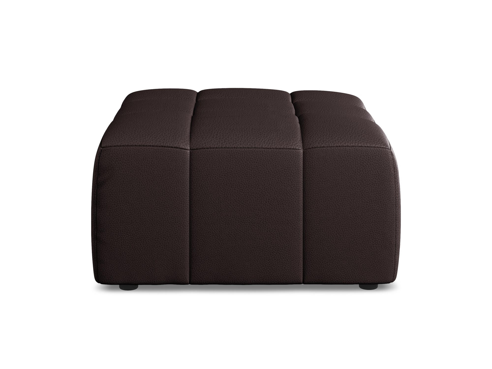 POUF Kunstleder Violett - Pflaume/Schwarz, Holzwerkstoff/Kunststoff (75/41/90cm) - Makamii