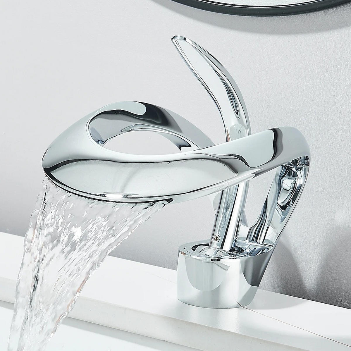 WASCHTISCHARMATUR Einhebelmischer für heißes und kaltes Wasser, Chrom - Chromfarben, Metall (16.5/13.7/8cm) - Kaket