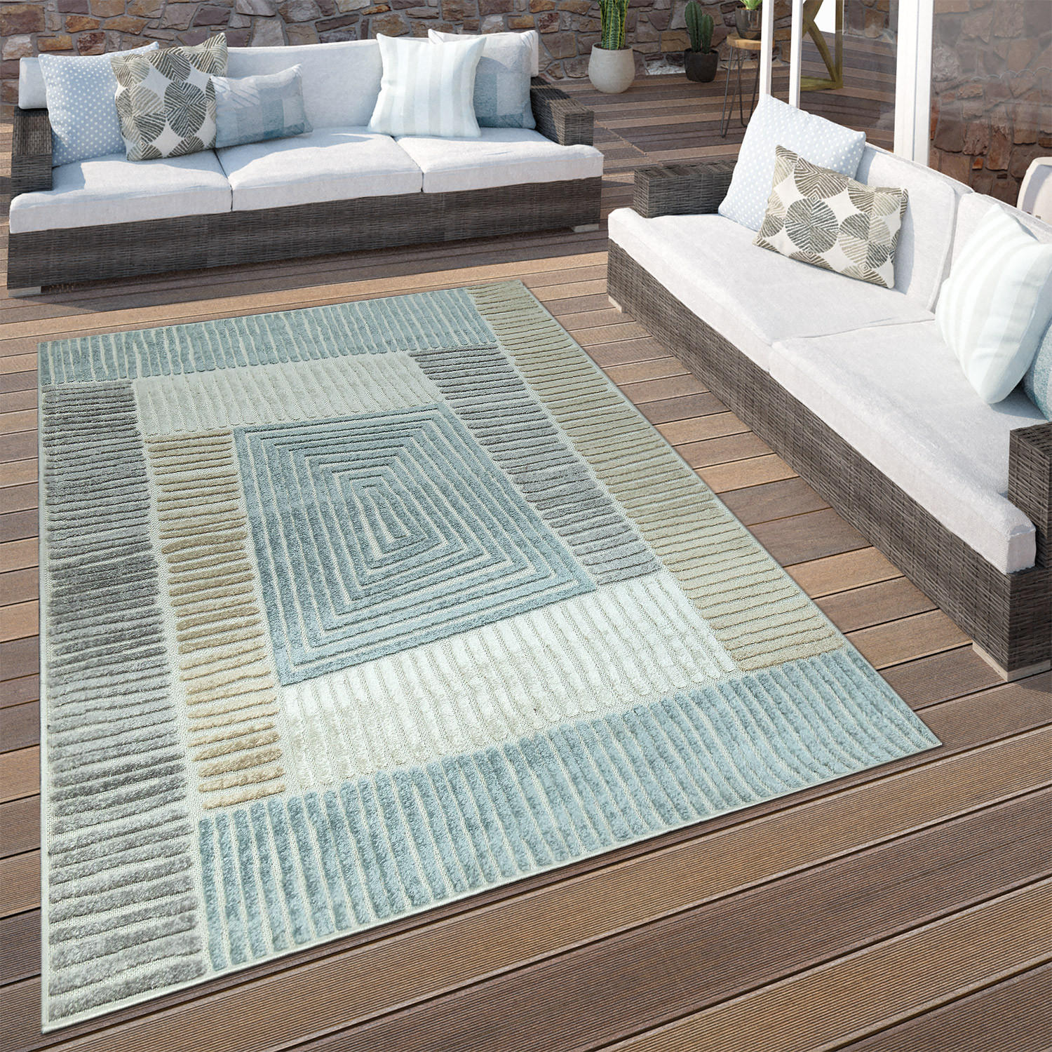OUTDOORTEPPICH 160/230 cm Stilo 850 - Beige, Textil (160/230cm) - Paco Home