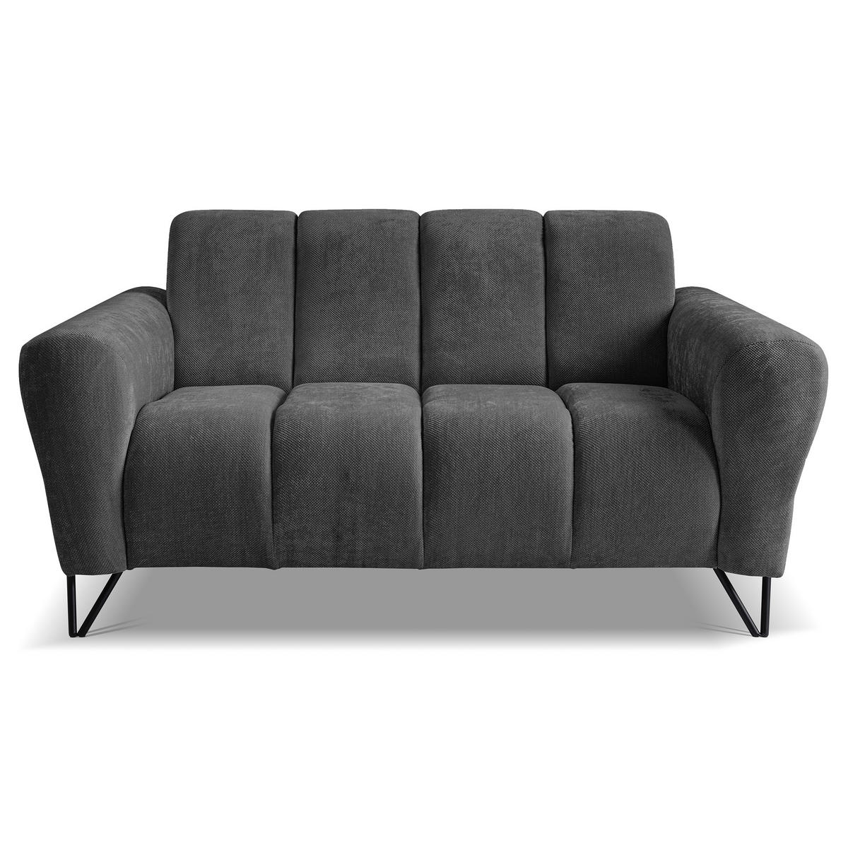 2-SITZER SOFA Volare ohne Schlaffunktion Anthrazit - Anthrazit/Schwarz, Textil/Metall (160/83/98cm) - Beautysofa