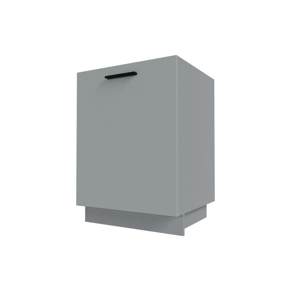 KÜCHENUNTERSCHRANK Bonn D1D/60 Dust Grey Matt / Grau Matt 60 / 50 / 82cm - Grau, Holz/Holzwerkstoff (60/82/50cm) - Feldmann-Wohnen