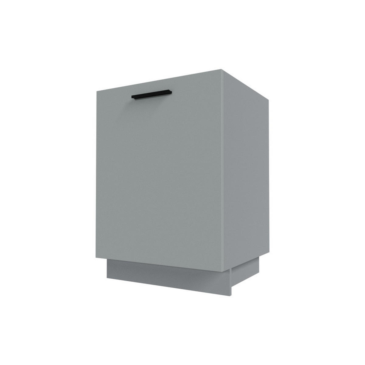 KÜCHENUNTERSCHRANK Bonn D1D/60 Dust Grey Matt / Grau Matt 60 / 50 / 82cm - Grau, Holz/Holzwerkstoff (60/82/50cm) - Feldmann-Wohnen