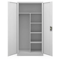 MEHRZWECKSCHRANK Metall abschließbar REKL 185x90x45cm Grau - Grau, Metall (90/185/45cm) - DELUKE