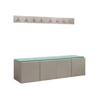 GARDEROBEN-SET Orion VII - Kaschmir/Mintgrün, Holzwerkstoff/Kunststoff (168/42/46cm) - MIRJAN24