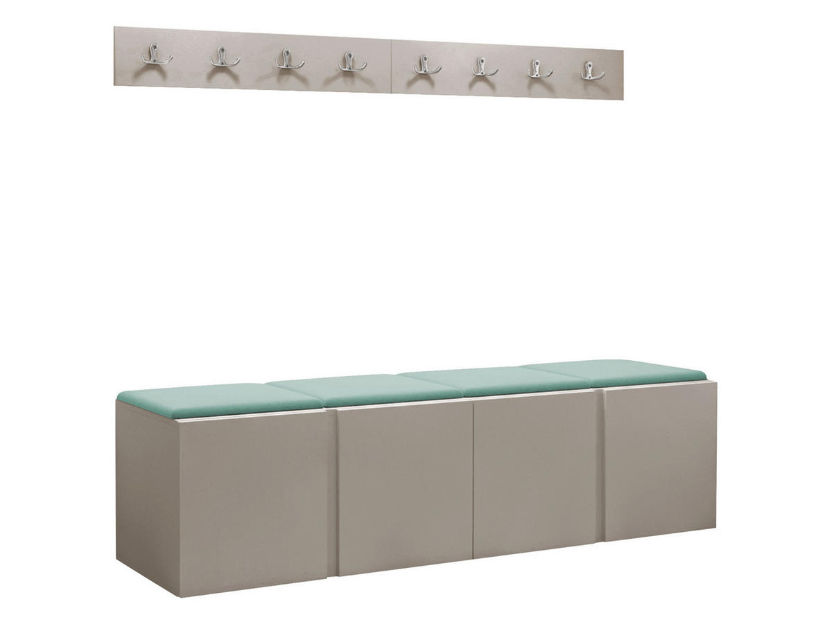 GARDEROBEN-SET Orion VII - Kaschmir/Mintgrün, Holzwerkstoff/Kunststoff (168/42/46cm) - MIRJAN24