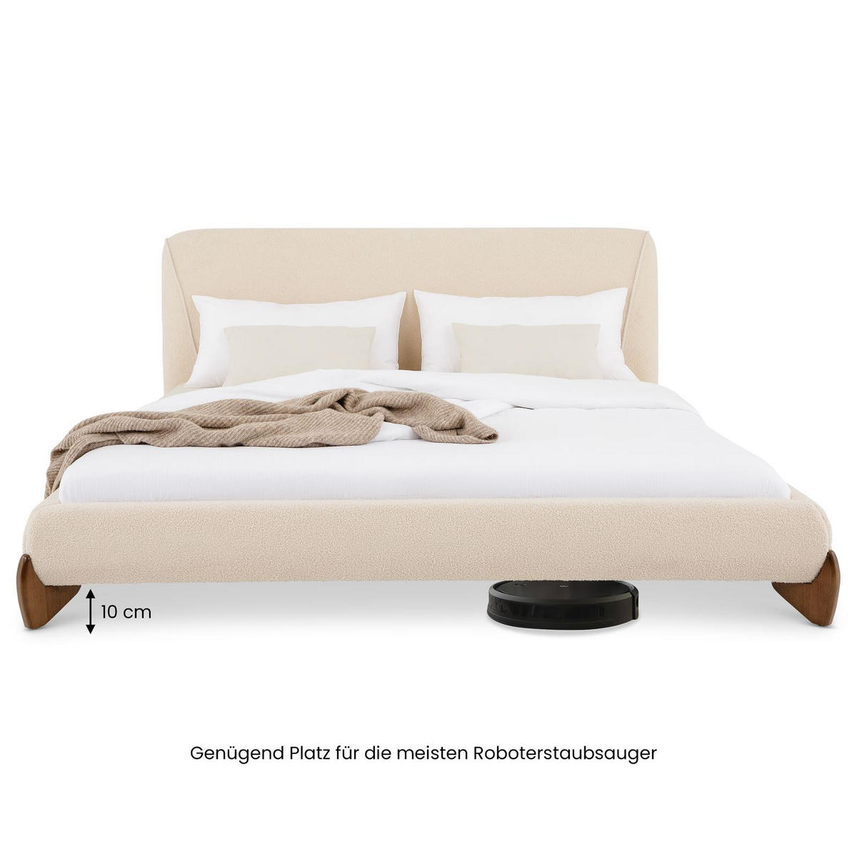 POLSTERBETT PATERNA 180X200 CM BEIGE - Beige, Textil (180/200cm) - IDIMEX