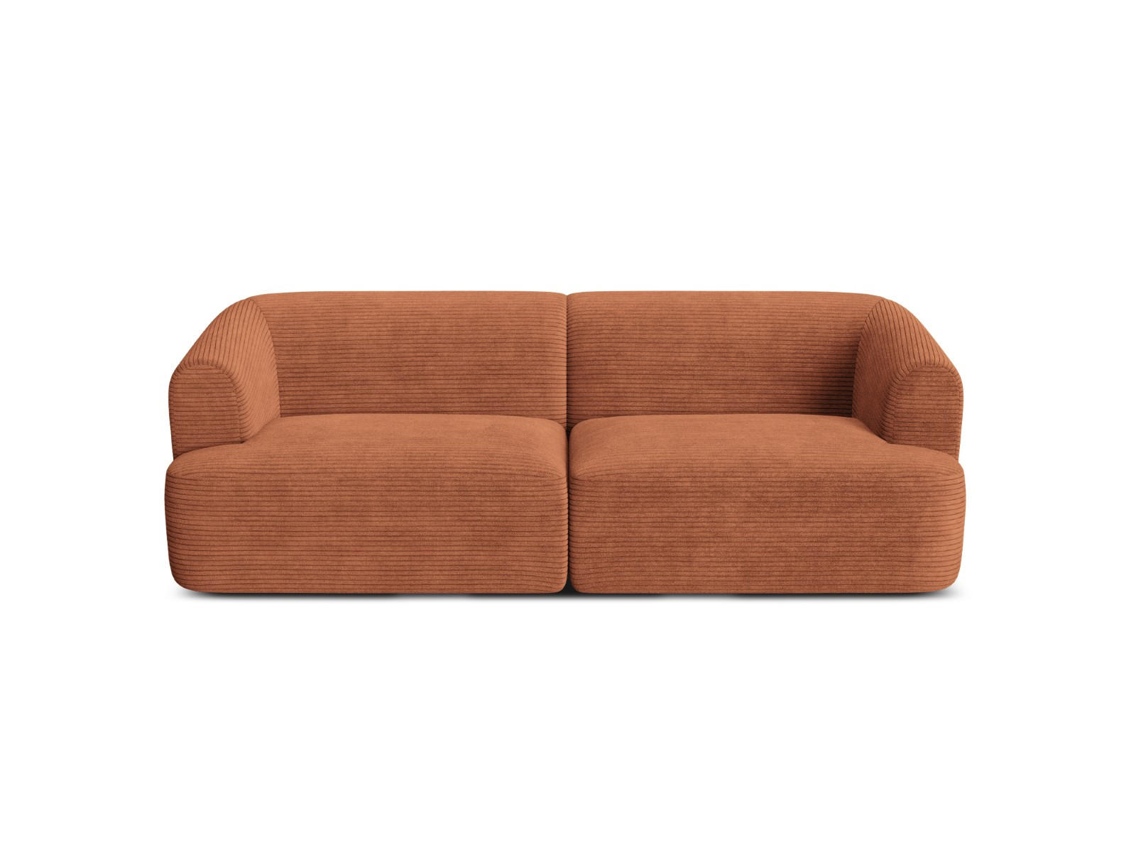 Thumbnail - Cosmopolitan Design Modulares-Sofa, Terracotta, Textil, 3-Sitzer, 90x70x220 cm, Wohnzimmer, Sofas & Couches, Sofas, 3-Si...