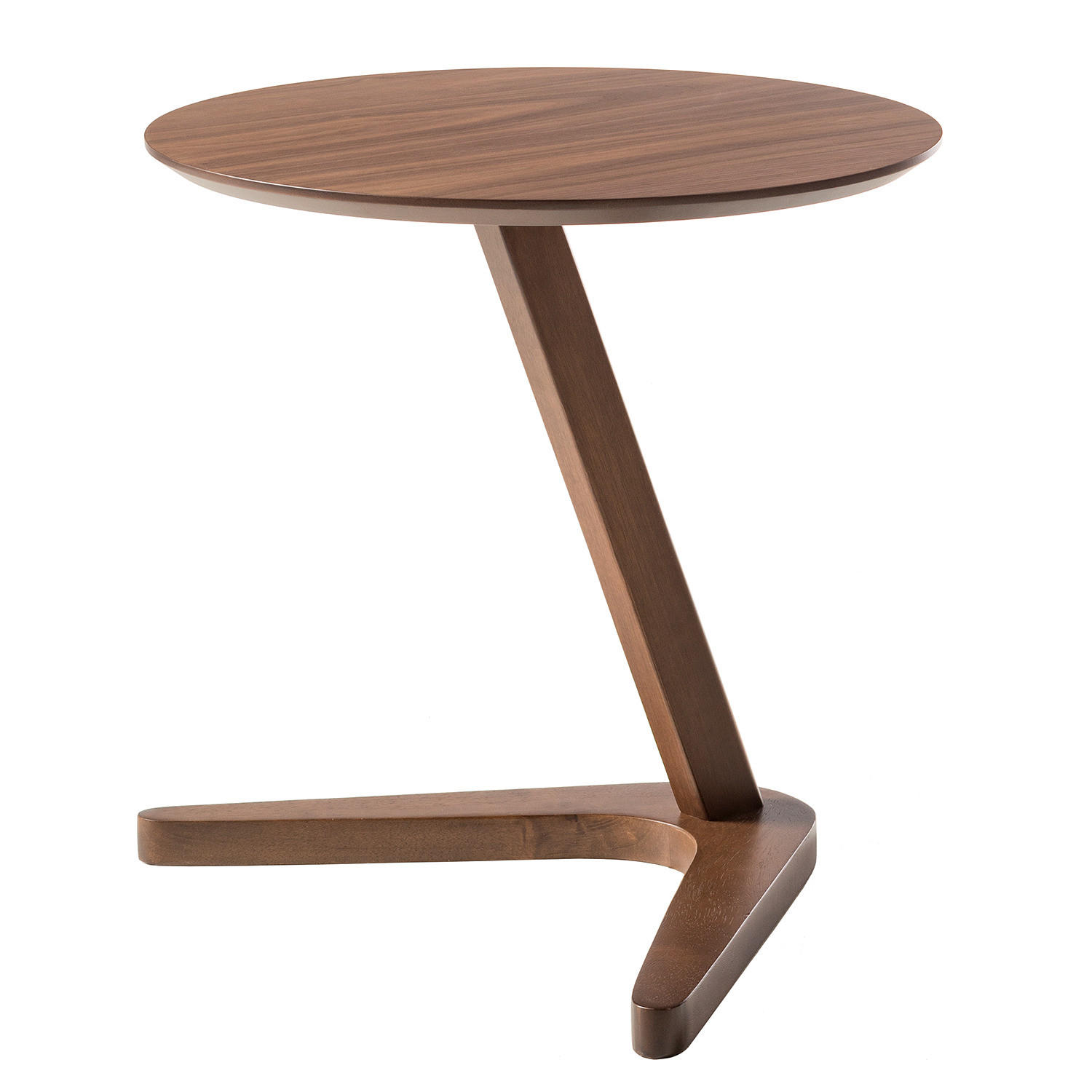 BEISTELLTISCH - Gummibaum teilmassiv - Walnussfarben, Holzwerkstoff (50/50/50cm) - home24