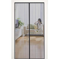 FLIEGENGITTER Balkontür 80 x 200 cm Schwarz - Schwarz, Textil (1/80/200cm)
