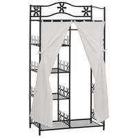 KLEIDERSCHRANK Schwarz 1 Stück - Schwarz, Metall (42/158.5/84cm) - GiPP