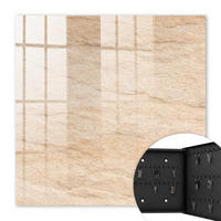 SCHLÜSSELBOX Schwarz 30x30 cm- Türöffnung nach rechts - Steintextur - Beige, Metall (30/30/5cm) - TULUP