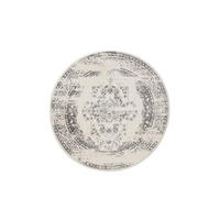 VINTAGE-TEPPICH Sia ø 120 cm rund - Creme/Grau, Kunststoff (120/120cm) - benuta