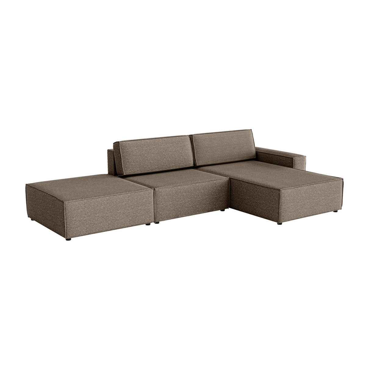ECKSOFA Lummo Re mit Schlaffunktion, Braun - Braun, Textil (323/185cm) - Fedve