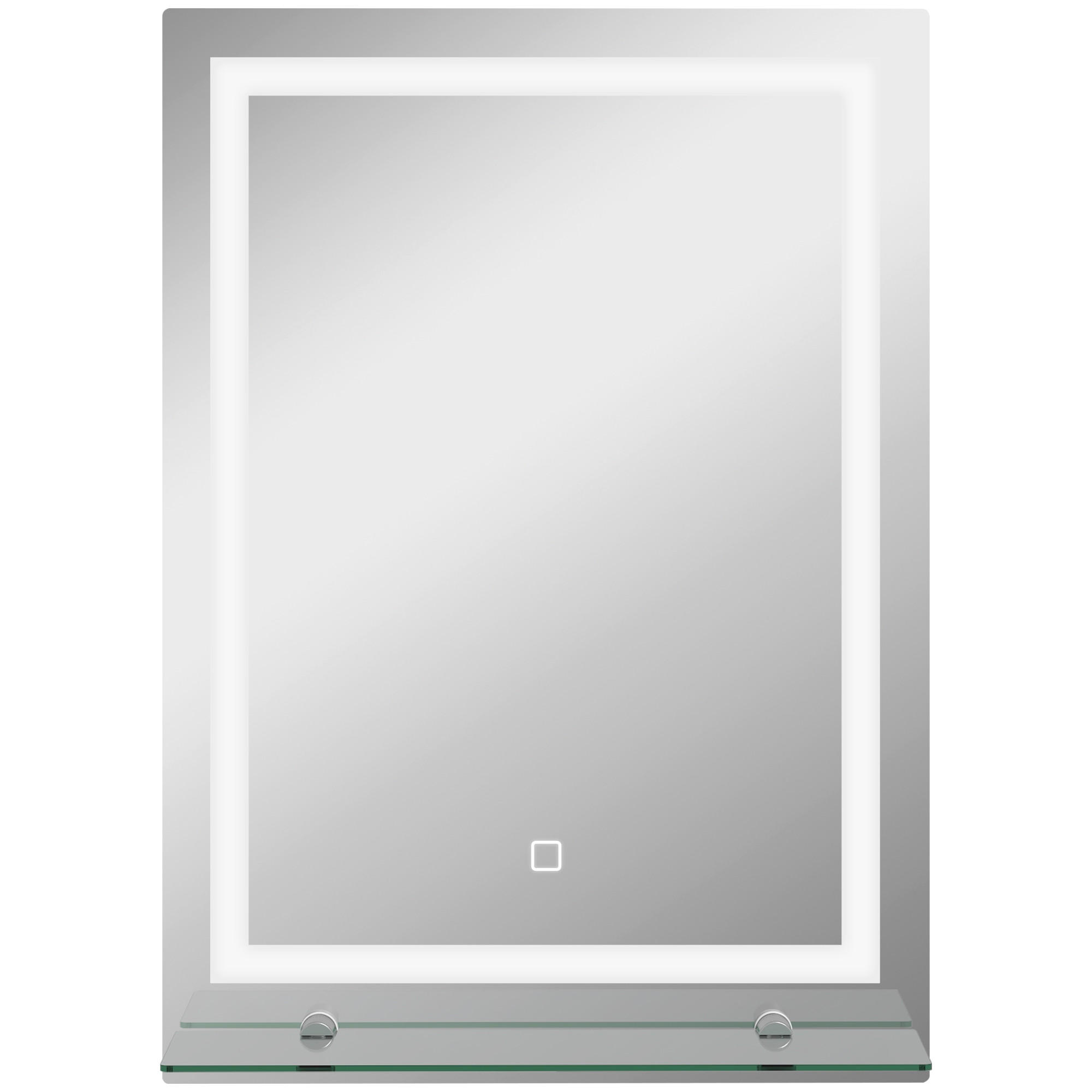 BADSPIEGEL Aluminium Hartglas Silber - Silberfarben, Metall (2.7/70/50cm) - Kleankin