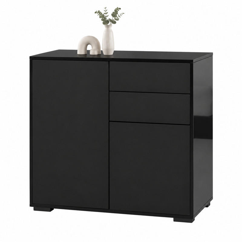 Meubliv Sideboard Schwarz 36x74x79 cm