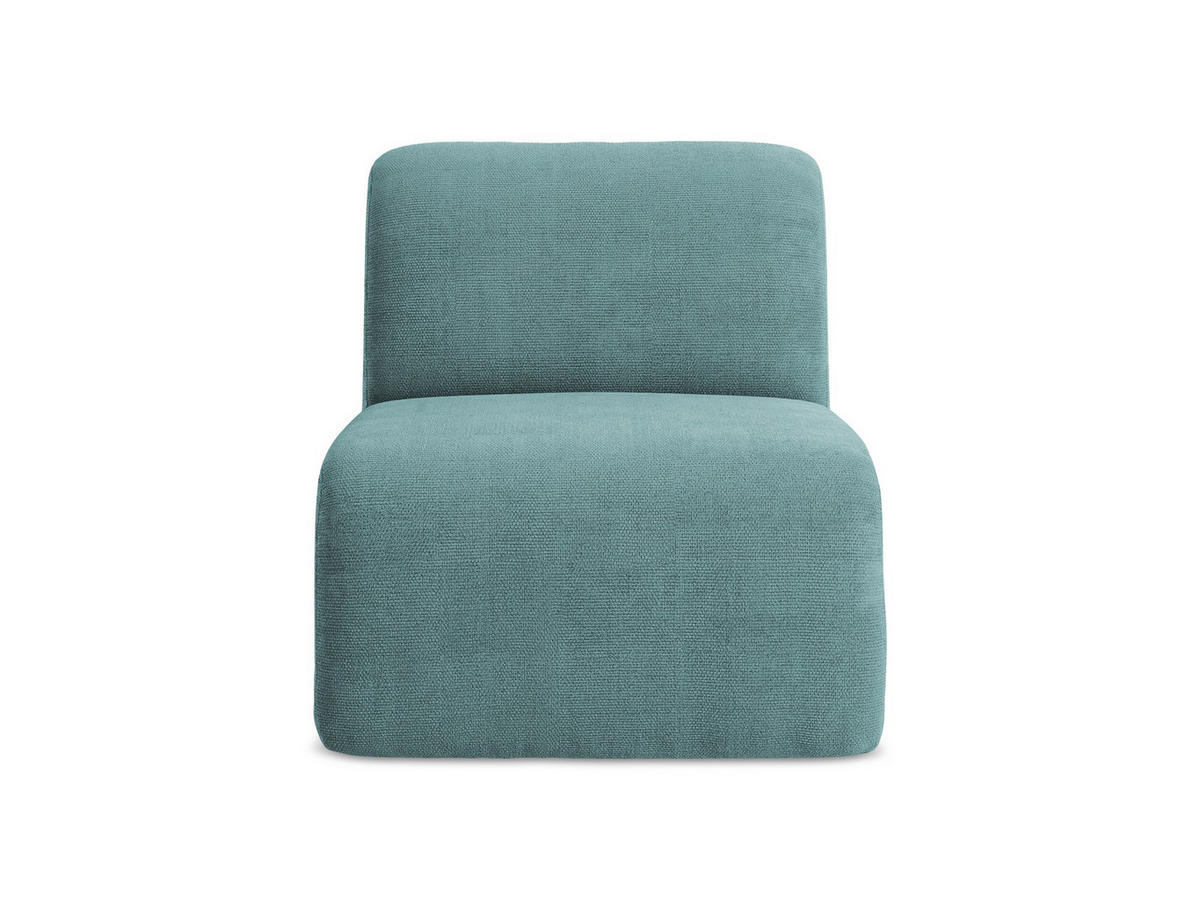 SOFAELEMENT Chenille Stoff Blau - Blaugrau/Schwarz, Holzwerkstoff/Kunststoff (70/75/94cm) - Makamii