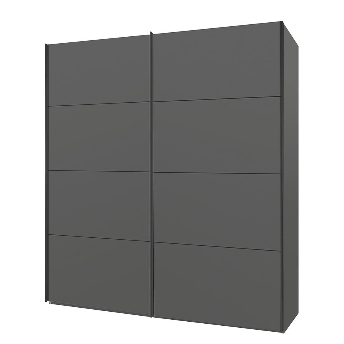 SCHWEBETÜRENSCHRANK - Graphitfarben, Holzwerkstoff (225/236/69cm) - home24