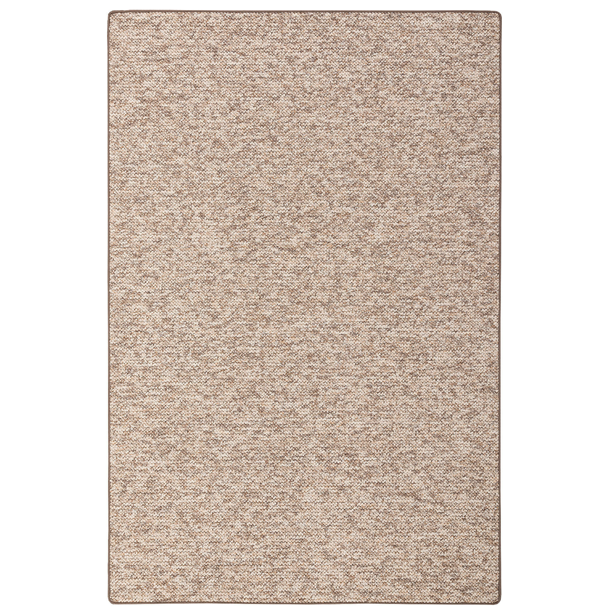 LUXUS WOLL-OPTIK BERBER JUNA MELIERT - Braun, Textil (133/133cm) - Snapstyle