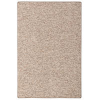 LUXUS WOLL-OPTIK BERBER JUNA MELIERT - Braun, Textil (133/133cm) - Snapstyle