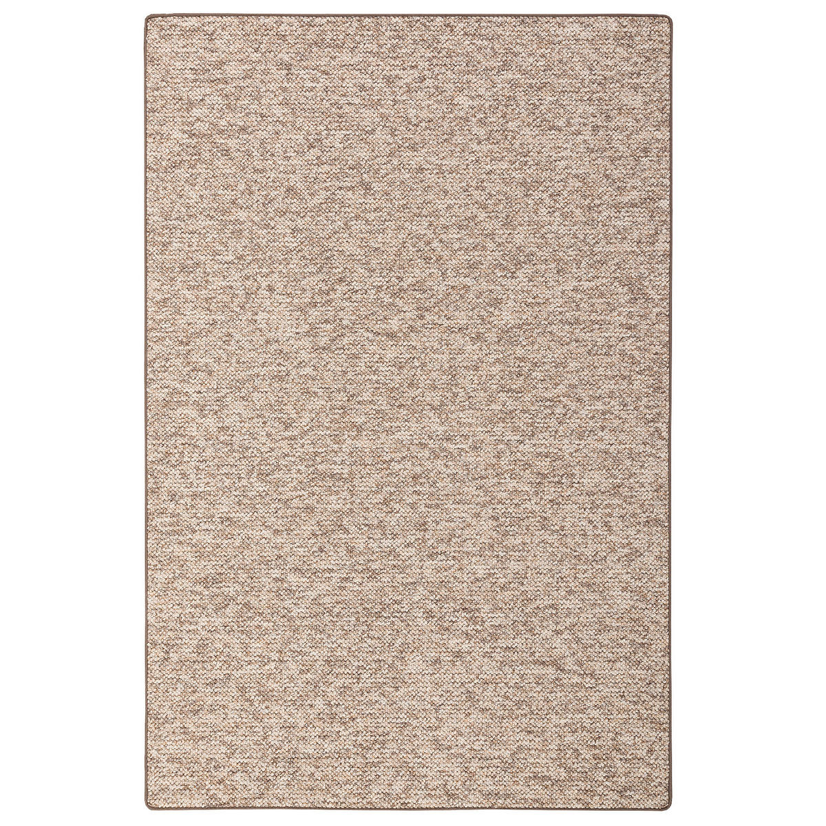 LUXUS WOLL-OPTIK BERBER JUNA MELIERT - Braun, Textil (133/133cm) - Snapstyle