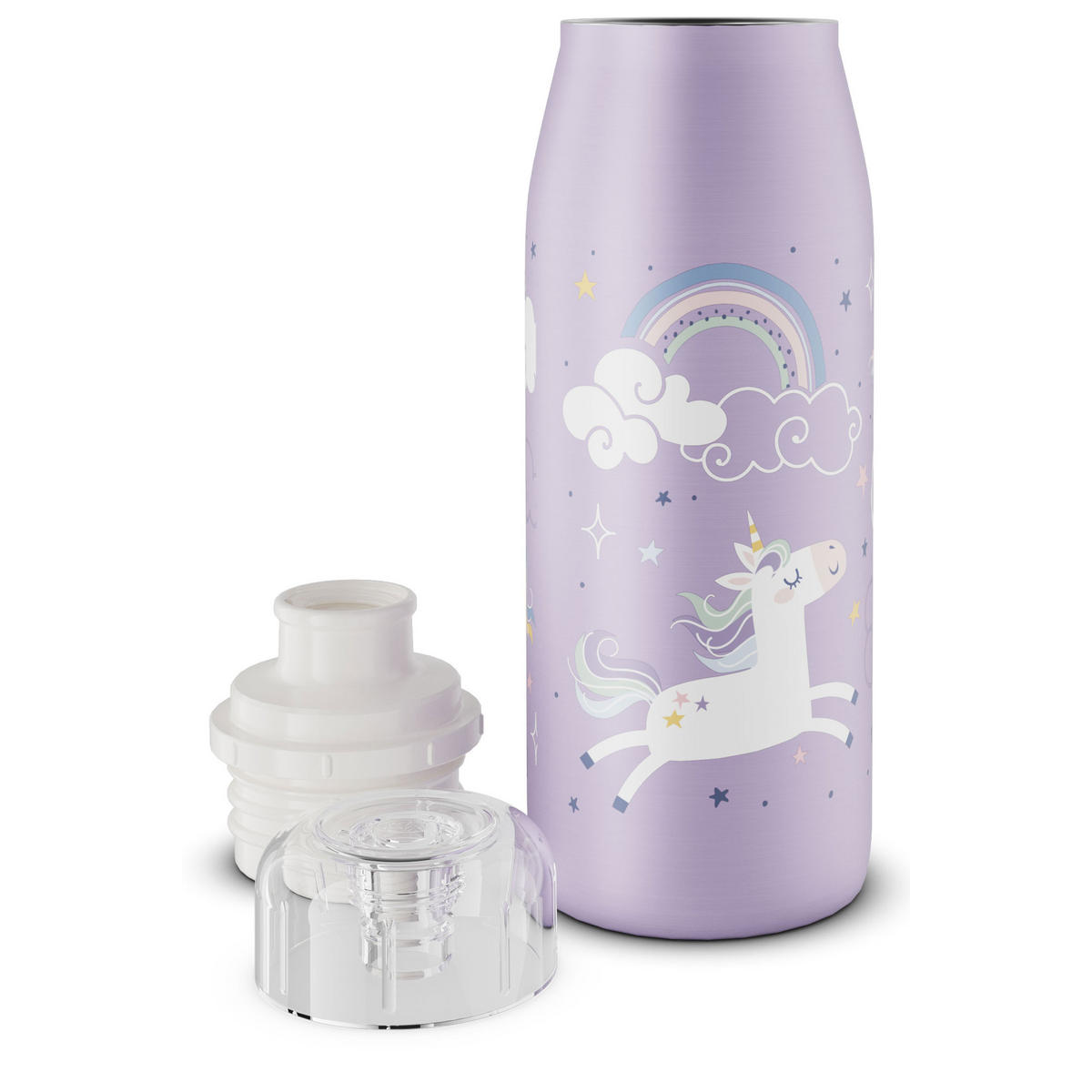ISOLIER-TRINKFLASCHE KIDS ISO BOTTLE unique unicorns 350 ml - Flieder/Weiß, Metall (0.35L) - Alfi
