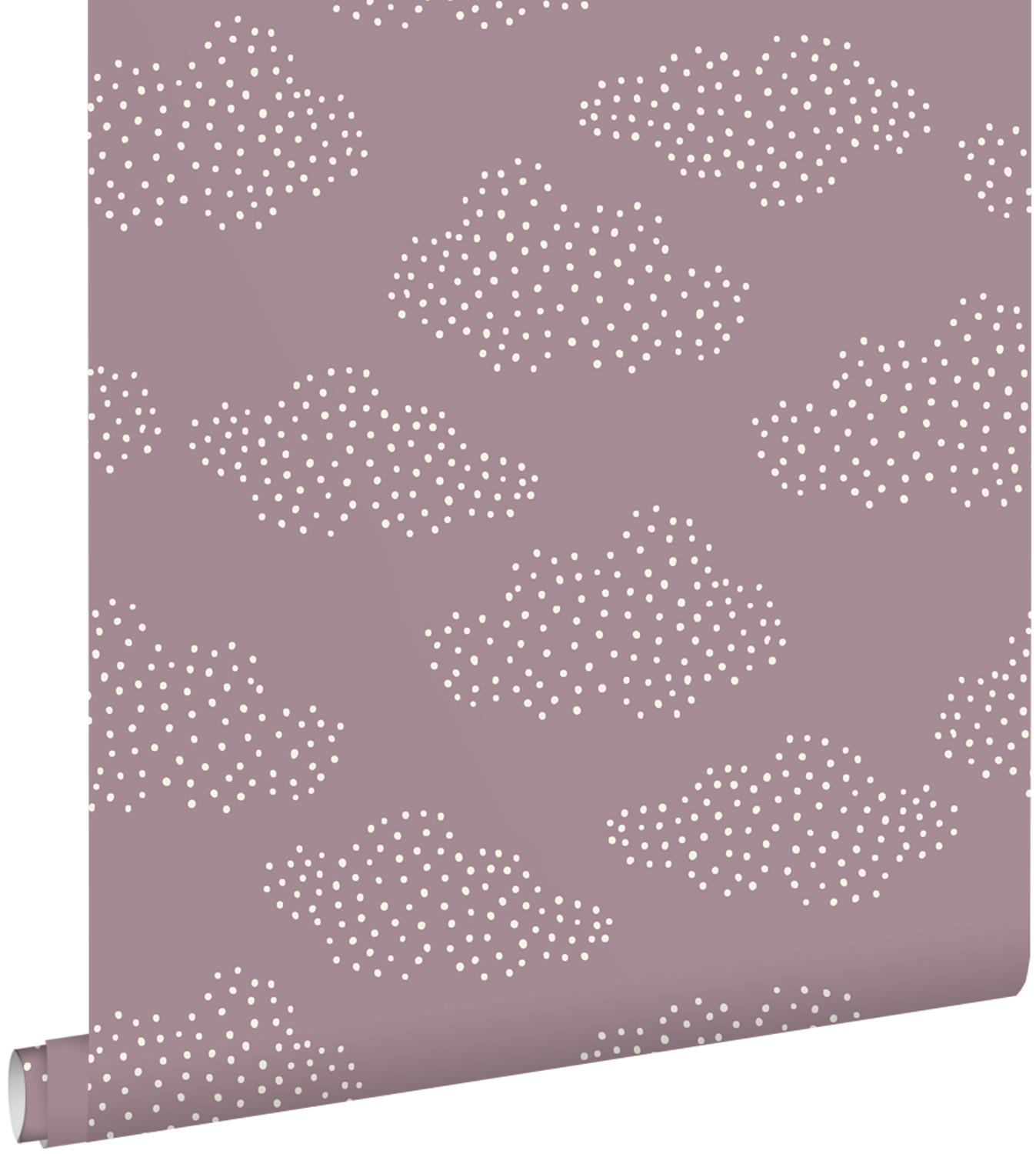 TAPETE kleine Wolken 50 x 900 cm - Lila, Papier (50/0.1cm) - ESTAhome