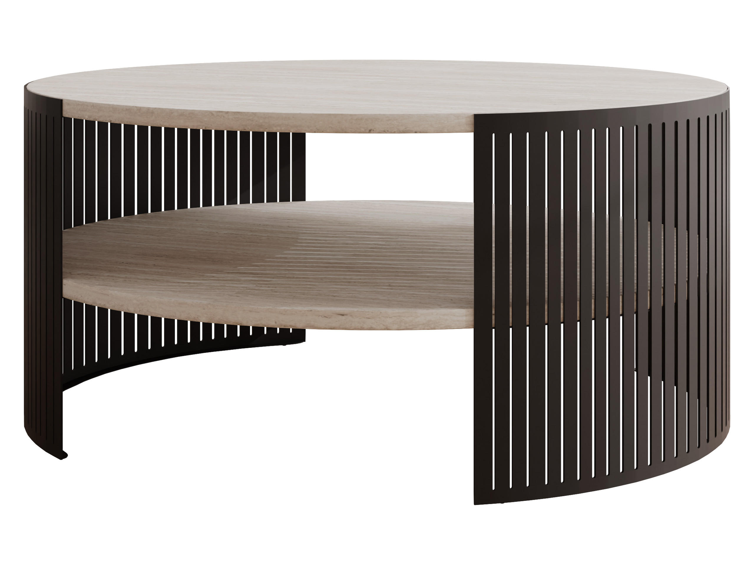COUCHTISCH Fikoli - Taupe/Schwarz, Holzwerkstoff/Metall (75/75/40cm) - MIRJAN24